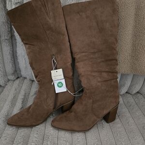 Target Tan Suede Heeled Boots